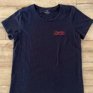 J. Crew "Hopeless Romantic" Navy Blue Tee
